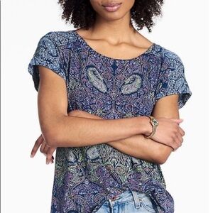 lucky brand paisley top